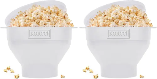 Vista 9 de El Fabricador de Palomitas de Maíz Original Korcci de Silicona para Microondas, Fabricador de Palomitas para Microondas, Tazón Plegable para Hacer