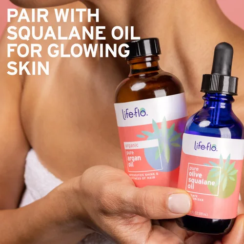 Vista 6 de LIFE-FLO Aceite de argán puro Orgánico y prensado en frío Intensifica el brillo y la suavidad del cabello y minimiza las puntas abiertas