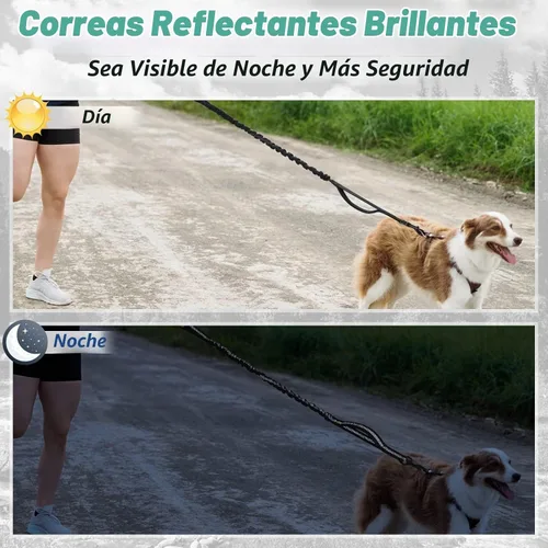 Vista 8 de rabbitgoo Correa táctica para perro, correa elástica de entrenamiento