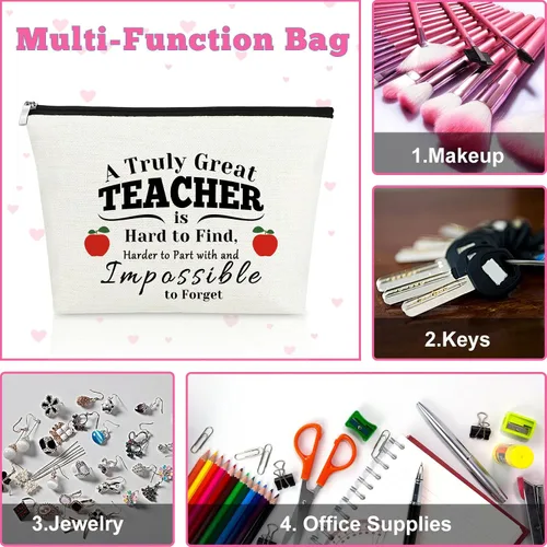 Vista 7 de Mxrymvu Bolsas de maquillaje de regalo para profesoras, 0142_NO4
