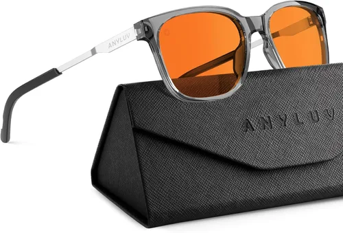 Vista 14 de ANYLUV Blue Light Glasses for Men, Lightweight Computer Gaming Glasses, Stylish Anti Eyestrain Blue Light Blocking Men