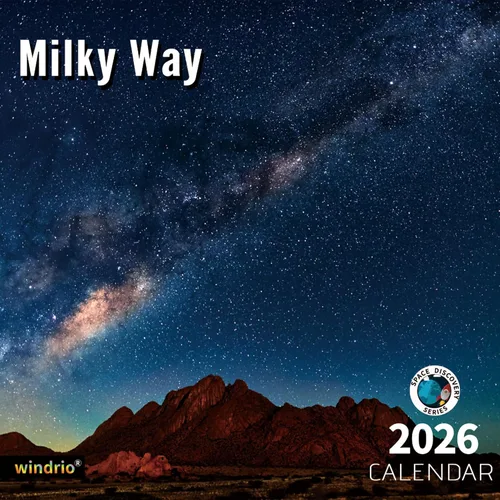 Vista 12 de Calendario de pared 2026, calendario 2026, julio de 2025 a diciembre de 2026, calendario de pared Aurora, 12 x 24 pulgadas abierto, página completa