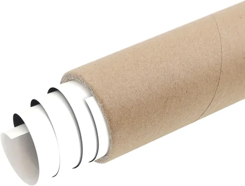 Vista 3 de Tubo de correo con tapa, tubo de póster de papel kraft resistente, tubo de cartón redondo, tubo de póster de envío duro, tubo de póster de cartón
