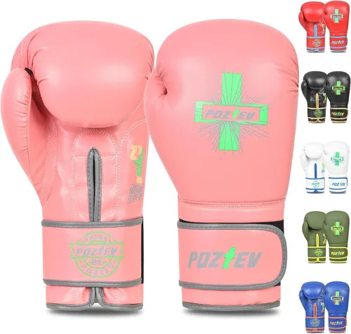 Vista 8 de Guantes de boxeo para hombres y mujeres, guantes de entrenamiento profesionales para sparring, entrenamiento de bolsa pesada, guantes de enfoque