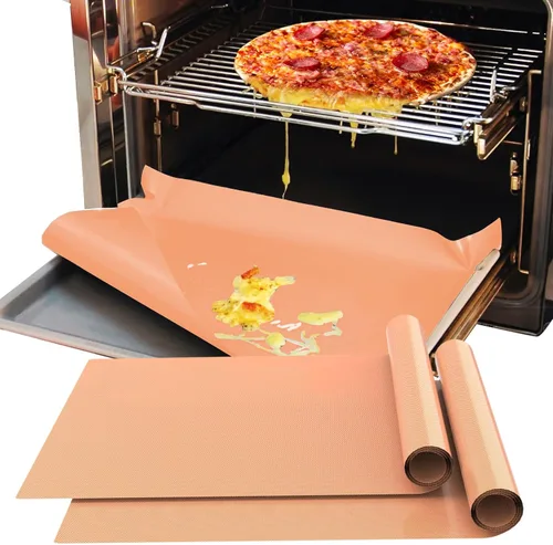 Vista 18 de Paquete de 3 forros de horno para la parte inferior del horno, 15.9 x 24 pulgadas de grosor, resistentes, antiadherentes, de teflón, sin BPA ni