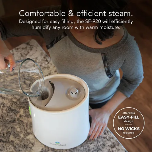 Vista 5 de Steamfast SF-920 Humidificador de niebla cálida y vaporizador de vapor con apagado automático, diseño sin filtros, listo para aceite esencial