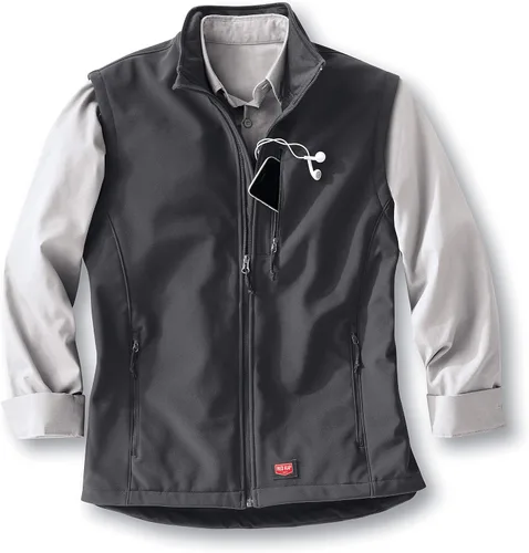 Vista 3 de Red Kap Chaleco Softshell para hombre, Rojo