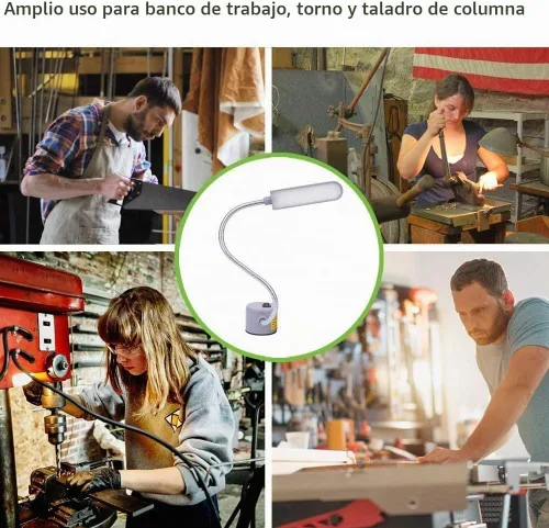 Vista 7 de Lámpara de Luz para Máquina de Coser LED, Luz de Trabajo Magnética 30LED 6W, Lámpara de Coser Multifuncional con Cuello de Cisne Flexible y Base