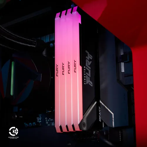 Vista 4 de Kingston Fury Beast KF432C16BB2A/8 - Memoria para computadora RGB 8 GB 3200MT/s DDR4 CL16 DIMM