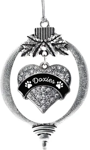 Vista 86 de Inspired Silver Adornos festivos de dije de corazón pave de plata con circonitas cúbicas