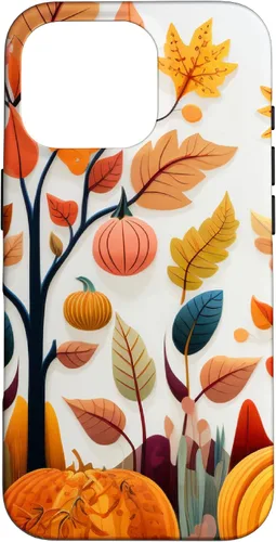 Vista 20 de Fall Leaves Autumn Pumpkin Theme Autumn Color Yellow Case for iPhone 17