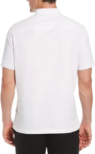 Vista 2 de JMIERR - Camisa de vestir informal de manga corta con botones y rayas para hombre, camisa de algodón