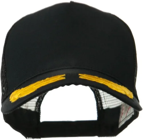 Vista 5 de e4Hats.com Tapa de parche de hojas de roble dorado con malla de 5 paneles