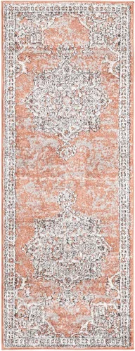 Vista 3 de Unique Loom Colección Nyla - Alfombra de área - Smile (Runner 2 pies 0 pulgadas x 6 pies 0 pulgadas, rosa salmón/negro)