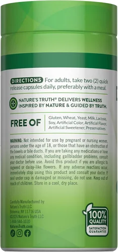 Vista 7 de Nature's Truth - Cápsulas de raíz de diente de león 100 unidades Suplemento sin OMG y sin gluten