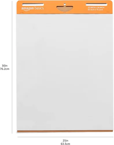 Vista 6 de Amazon Basics Almohadillas adhesivas de caballete para presentaciones, 25 x 30 pulgadas, color blanco, 2