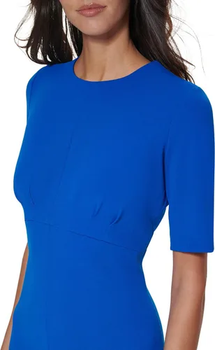 Vista 2 de Calvin Klein Womens Crepe Elbow Sleeves Sheath Dress