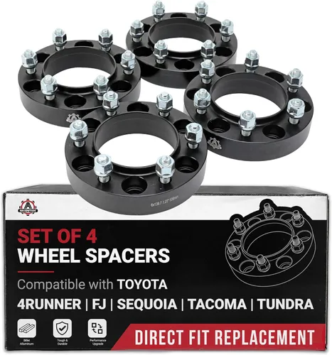 Vista 11 de Juego de espaciadores de rueda de 4-6 tuercas de 1 pulgada de grosor con adaptador de cubo centrado de 25 mm de tuerca, 6x5.5 - Compatible