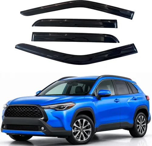 Vista 266 de Visera de ventana IG para Ford Focus Sedán y Hatchback 2012-2018, Protector de ventana lateral para lluvia y viento estilo Mugen, extra duradero