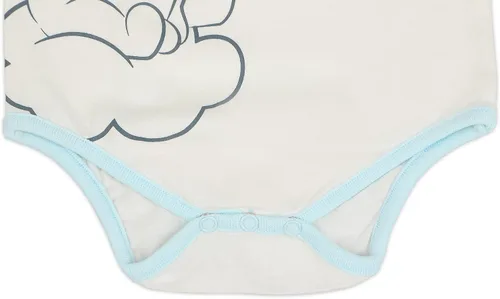 Vista 3 de Disney Winnie The Pooh - Conjunto de body para niño, pantalón deportivo y babero para recién nacidos, azulblanco
