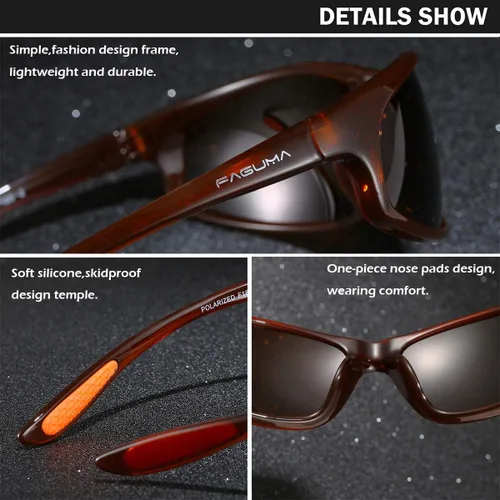Vista 46 de Gafas de sol deportivas polarizadas para hombres, ciclismo, conducción, pesca, protección UV400