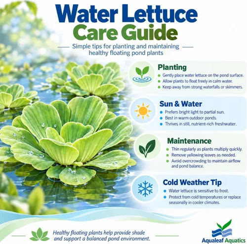 Vista 4 de Lechuga acuática Plantas flotantes vivas para estanques acuáticos (1 lechuga de agua)