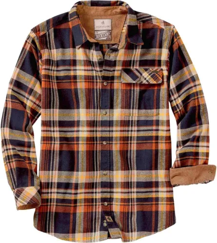 Vista 52 de Legendary Whitetails Camisa de franela de manga larga con botones para hombre, 100% algodón