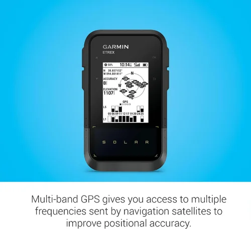 Vista 5 de Garmin eTrex® Solar, navegador de mano GPS, duración ilimitada de la batería, resistente al agua