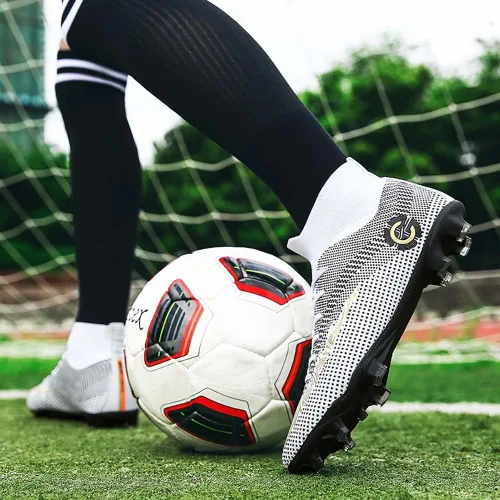 Vista 5 de Zapatos deportivos de fútbol para niños y hombres, tenis de fútbol para equipo de fútbol, ligeros, para correr, al aire libre, cómodos