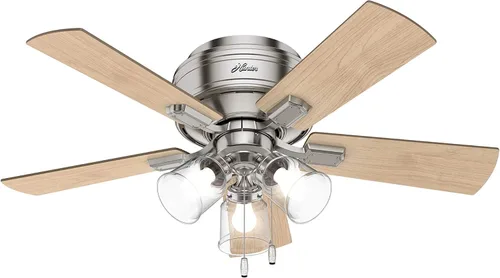 Vista 11 de Hunter Crestfield, ventilador de techo, para interiores, silencioso, 42 pulgadas, bronce noble