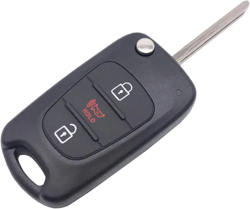Vista 2 de Funda de Llavero de Repuesto Plegable Abatible Compatible con Kia Soul Rio 2012-2014 Carcasa de Llavero de Entrada sin Llave
