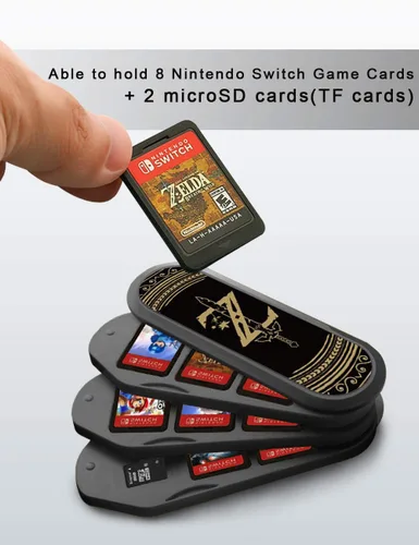 Vista 2 de doepeBAE Game Card Case for Nintendo Switch,Deformable Expandable Game Card Holder,Creative Game Card Storage Box, Switch Game Card Organizer with 8