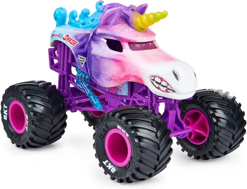Vista 2 de Monster Jam, Monster Truck oficial de Sparkle Smash, vehículo coleccionable fundido a presión, escala 1:24