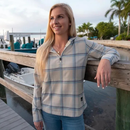 Vista 8 de Salt Life Sudadera con capucha Ahoy Lightweight Performance SLX para mujer