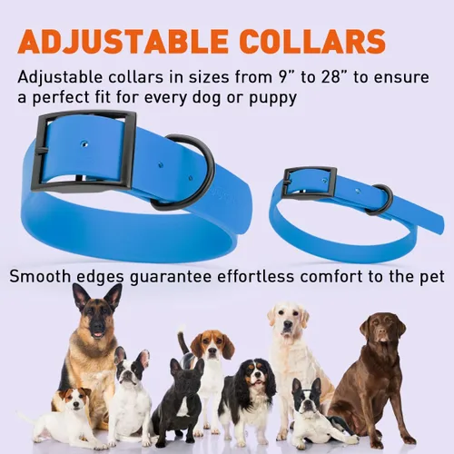 Vista 300 de Dogline Biothane - Collar impermeable para perro con hebilla de liberación rápida, resistente cincha de nailon recubierta con resistente y a prueba