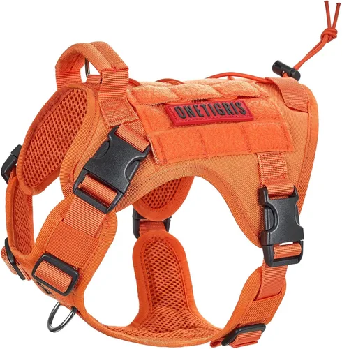 Vista 19 de OneTigris - Arnés táctico para perros pequeños, chaleco de servicio sin tirones para perros pequeños