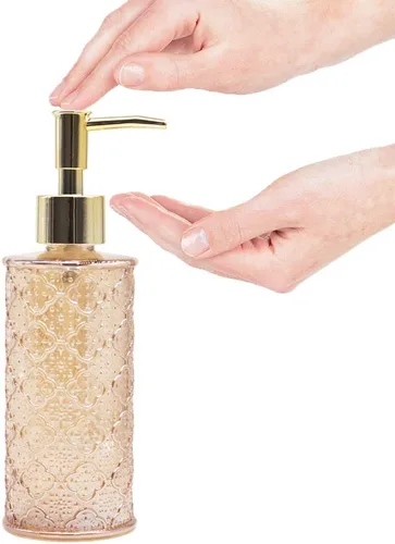 Vista 4 de YunNasi Dispensador de jabón con bomba, dispensadores de jabón líquido recargable para manos y jabón para platos para encimera de baño, fregadero