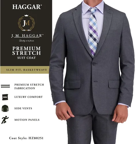 Vista 4 de Haggar Men's Premium Performance Stretch Slim Fit Suit Separate Coat