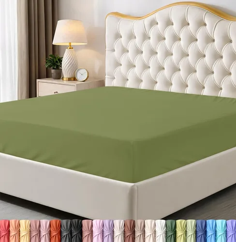 Vista 42 de Utopia Bedding - Paquete a granel de 2 sábanas bajeras ajustadas de microfibra cepillada suave con bolsillos profundos, resistentes al encogimiento