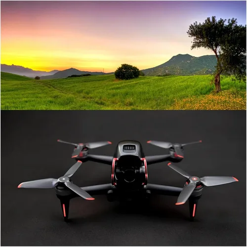 Vista 5 de SeiZed Barra de protección superior para dron, parachoques de cardán para DJI FPV, combo de aleación de aluminio, protector de parachoques, Negro