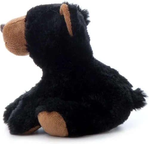 Vista 2 de The Petting Zoo Oso de peluche, regalos para niños, animales salvajes del zoológico Onez, juguete de peluche de oso negro de 9 pulgadas