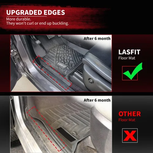 Vista 3 de LASFIT Alfombrillas de Piso Compatibles con Nissan Armada 2017-2018 / Infiniti QX56 2011-2013 / Infiniti QX80 2014-2018, TPE Para Todo Clima Ajuste