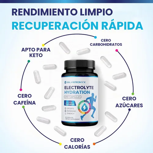 Vista 6 de Suplemento de electrolitos, sin azúcar, complejo de hidratación avanzada con cloruro de sodio, magnesio, potasio, calcio, vitamina D3, las mejores
