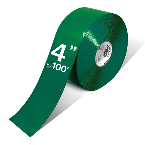 Vista 21 de Mighty Line Cinta de marcado de piso sólido para seguridad, precaución, advertencia, resistente, adhesivo para despegar y pegar, diseño de borde