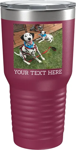 Vista 21 de Vaso personalizado de 30 onzas (17 colores) con foto impresa con aislamiento térmico de acero inoxidable recubierto de polvo con tapa, regalo