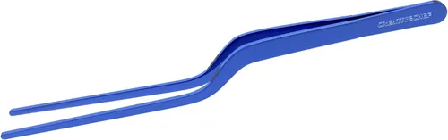 Vista 14 de CREATIVECHEF Pinzas multifunción curvadas de acero inoxidable de 8 pulgadas para cocina de precisión (curvadas, negras)