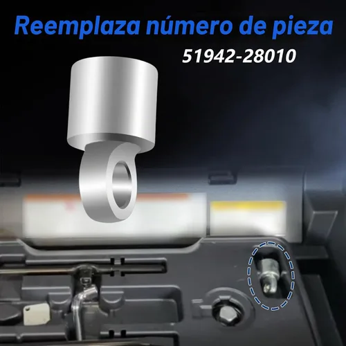 Vista 5 de Mango de rueda de repuesto de acero inoxidable Herramienta de vaso de neumático de repuesto CNC Compatible con Toyota Lexus Highlander Sienna