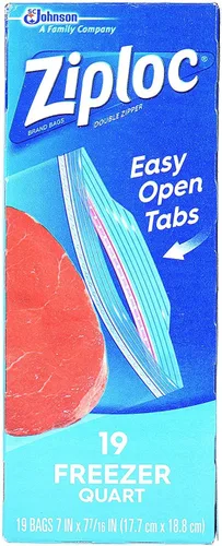 Vista 4 de Ziploc Bolsas para congelador, cuarto de galón, 19