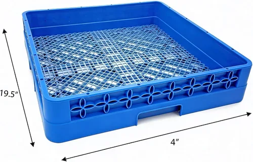 Vista 2 de Estante de cubiertos para lavavajillas comercial Combinación de tamaño completo Polipropileno (azul)