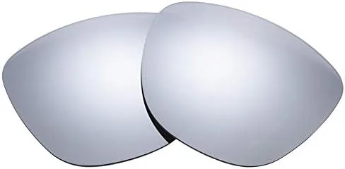 Vista 5 de NicelyFit 4 pares de lentes de repuesto polarizados para gafas de sol Oakley Frogskins con marco de vidrio Espejo negro rojo fuego espejo azul hielo